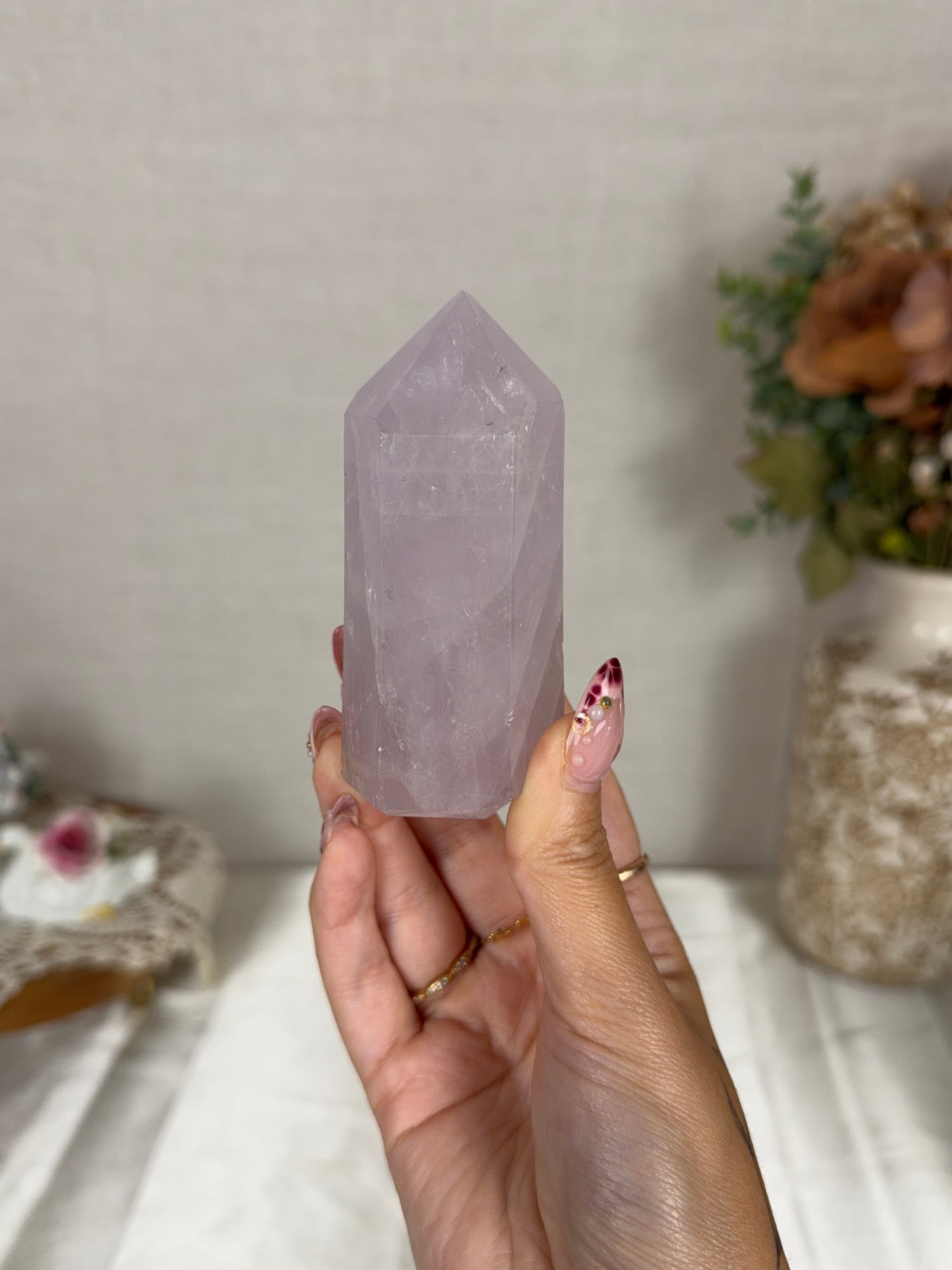 Lavender Rose Quartz Tower (30L)