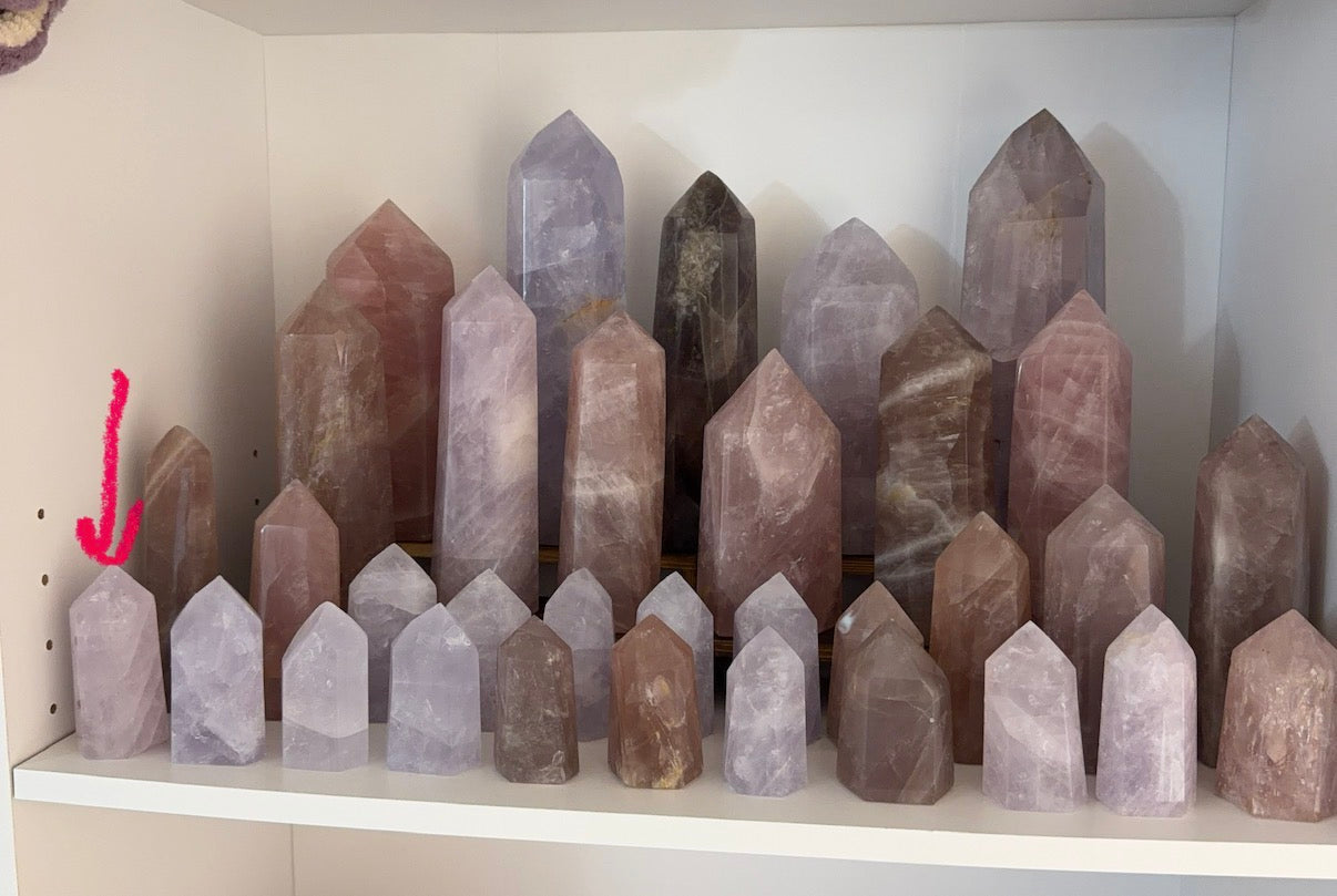 Lavender Rose Quartz Tower (30L)