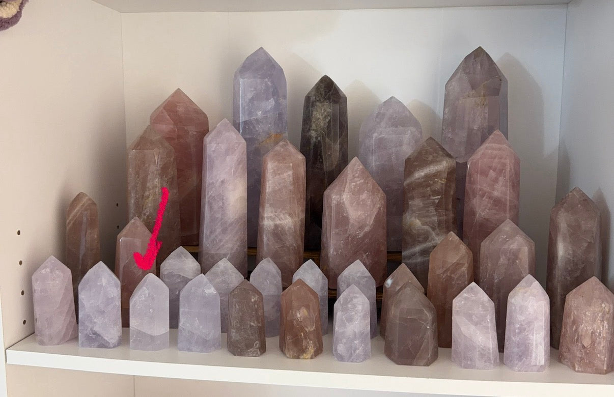 Light Periwinkle Rose Quartz Tower (26M)