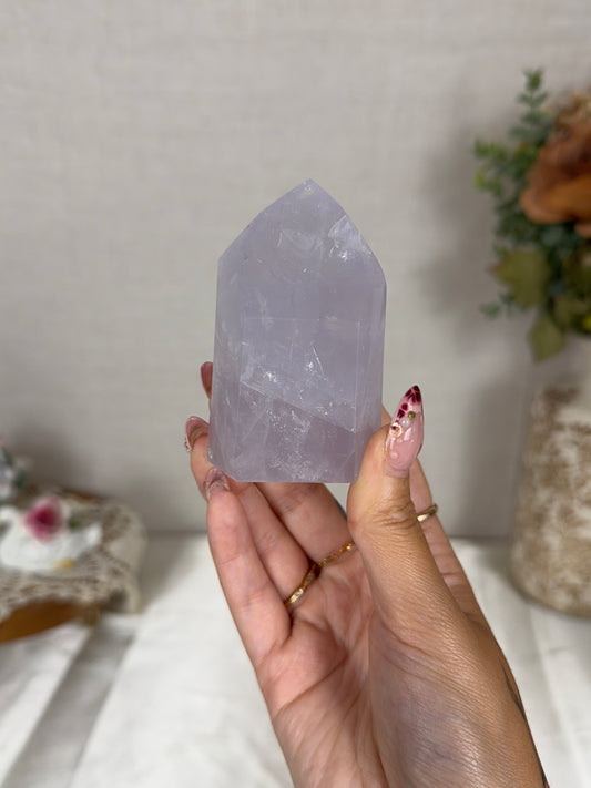 Blue Periwinkle Rose Quartz Tower (30X)