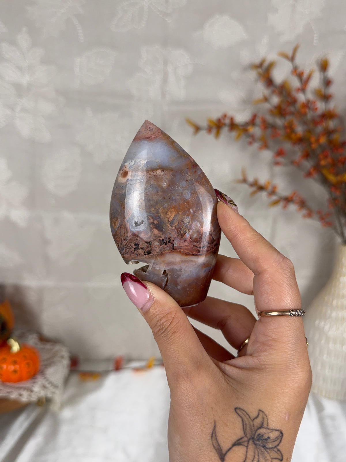 Druzy Pink Dendritic Agate Flame (30C)