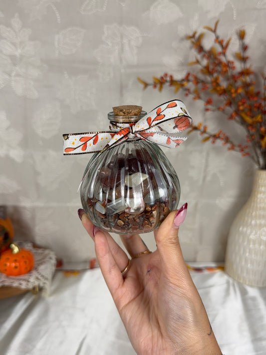 Fall Pumpkin Tumble Jar (38H)