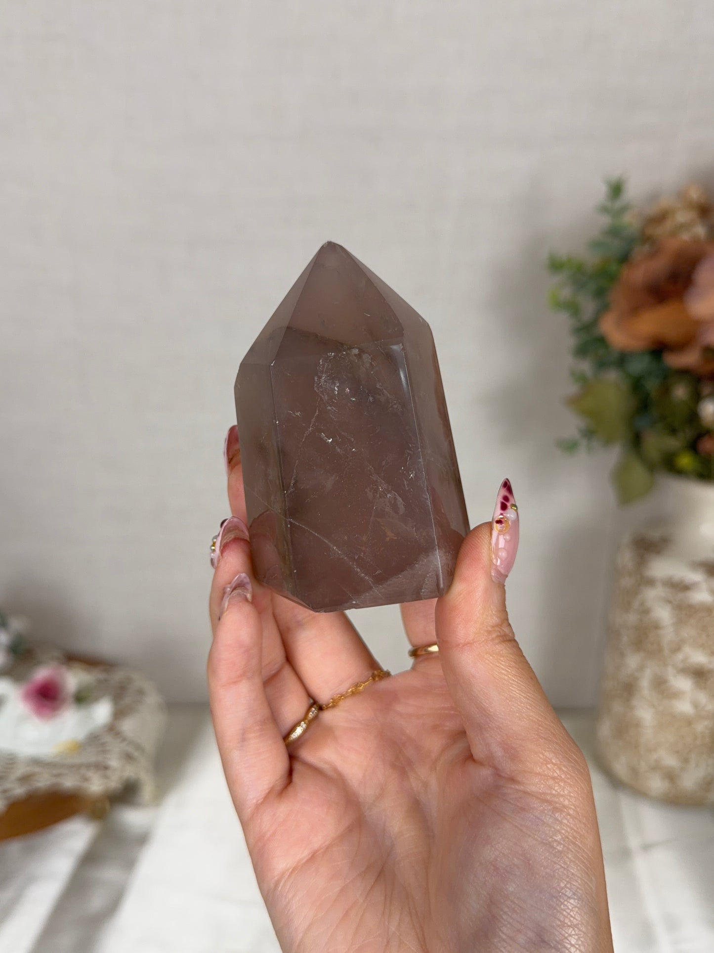 Chunky Plum Rose Quartz Tower (40L)