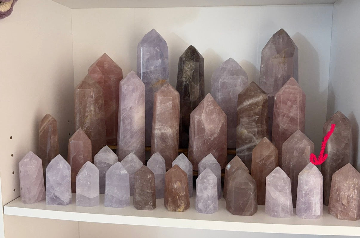 Lavender Rose Quartz Tower (30Z)