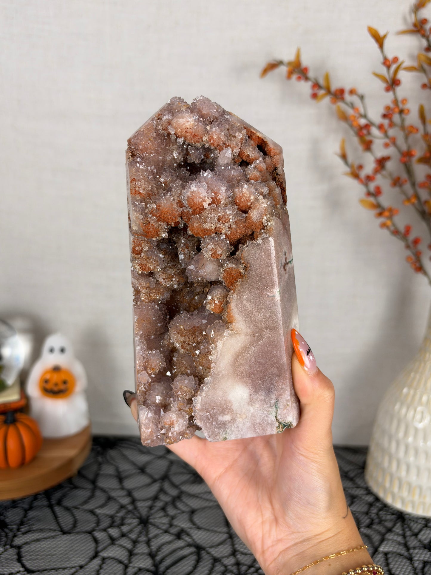 Large Bubbly Pink Amethyst Tower (248X)