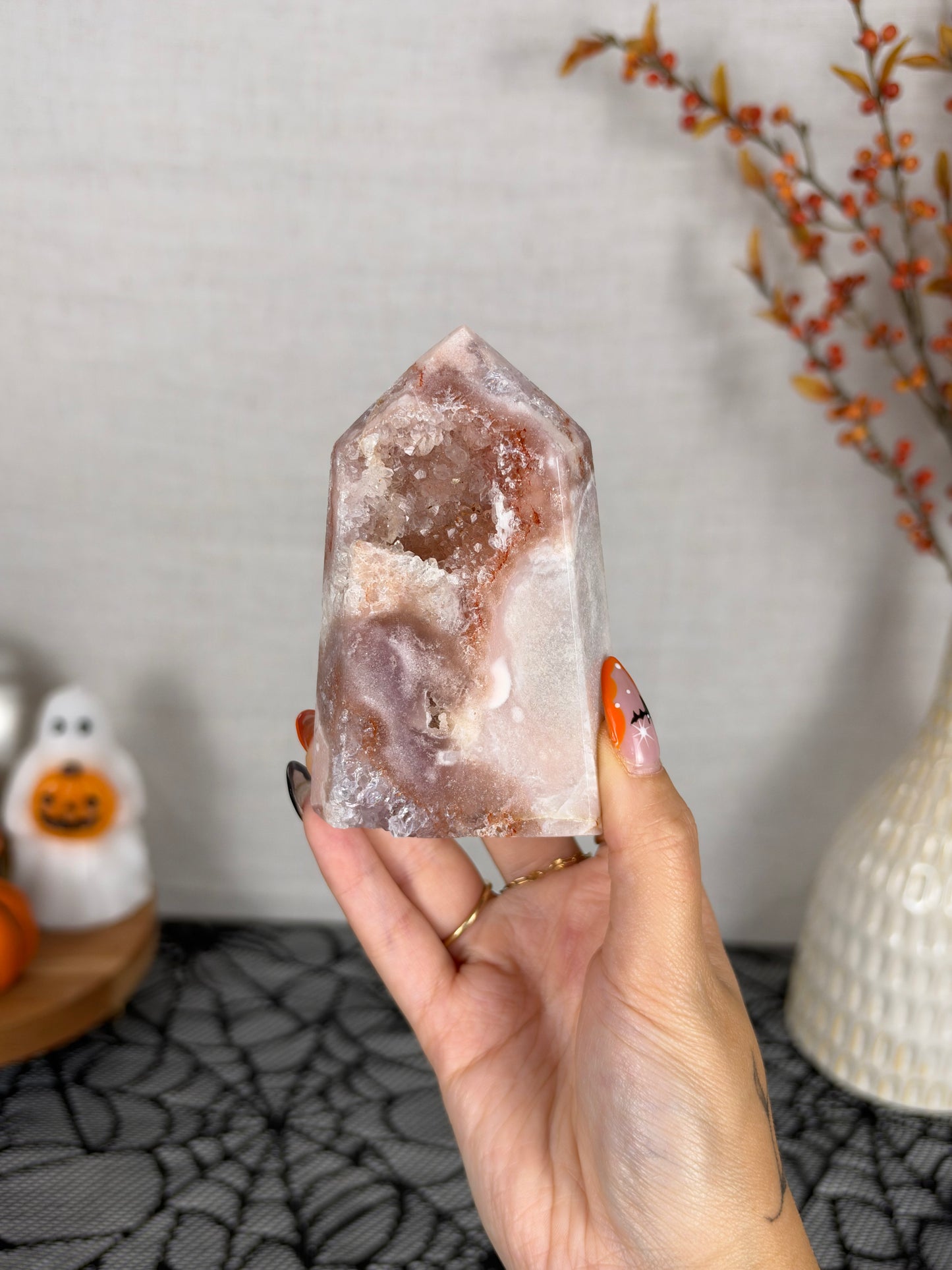 Peachy Pink Amethyst Tower (94K)