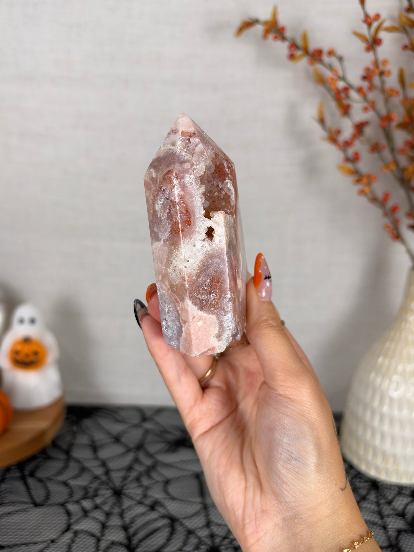 Peachy Pink Amethyst Tower (94K)