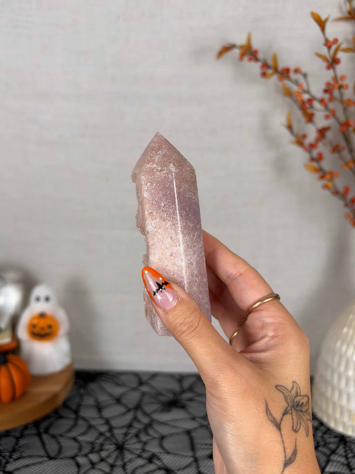 Glittery Pink Amethyst Tower (68T)