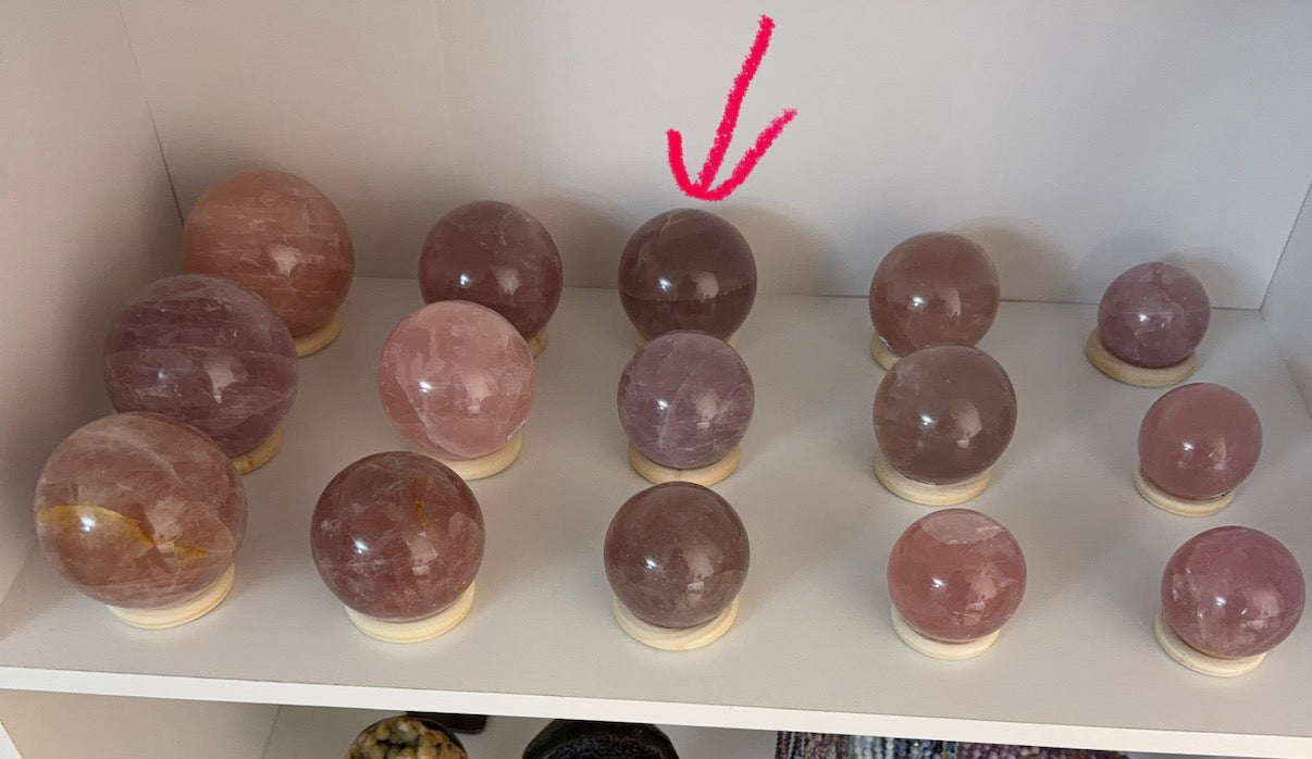 *Star Brown Berry Rose Quartz Sphere 72mm (70T)