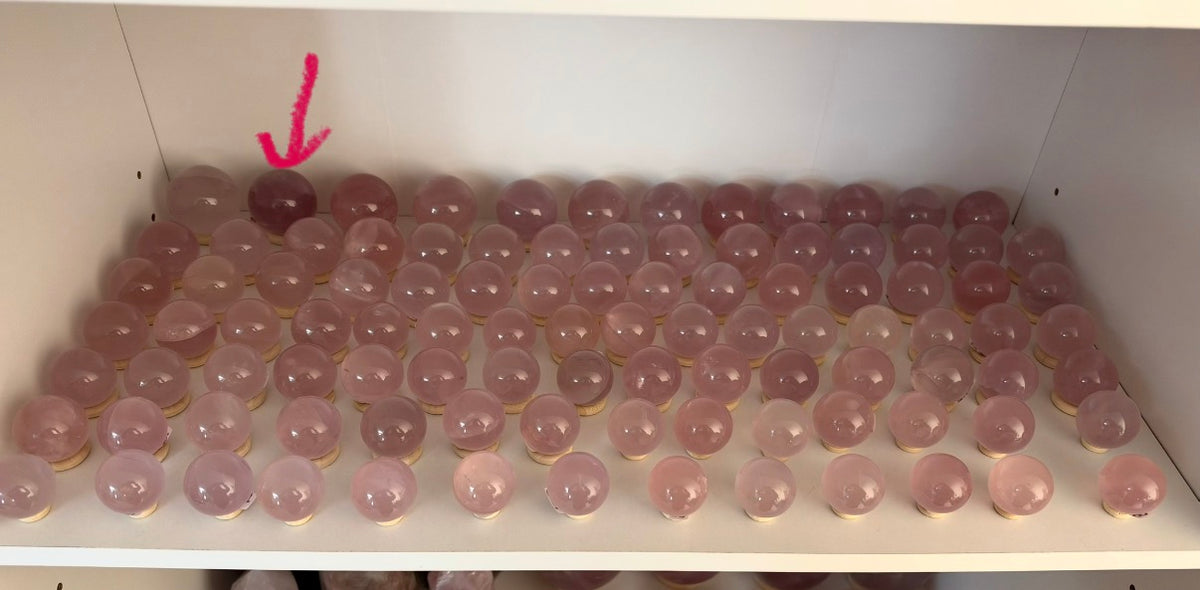 *Juicy Berry Star Rose Quartz Sphere (32B)