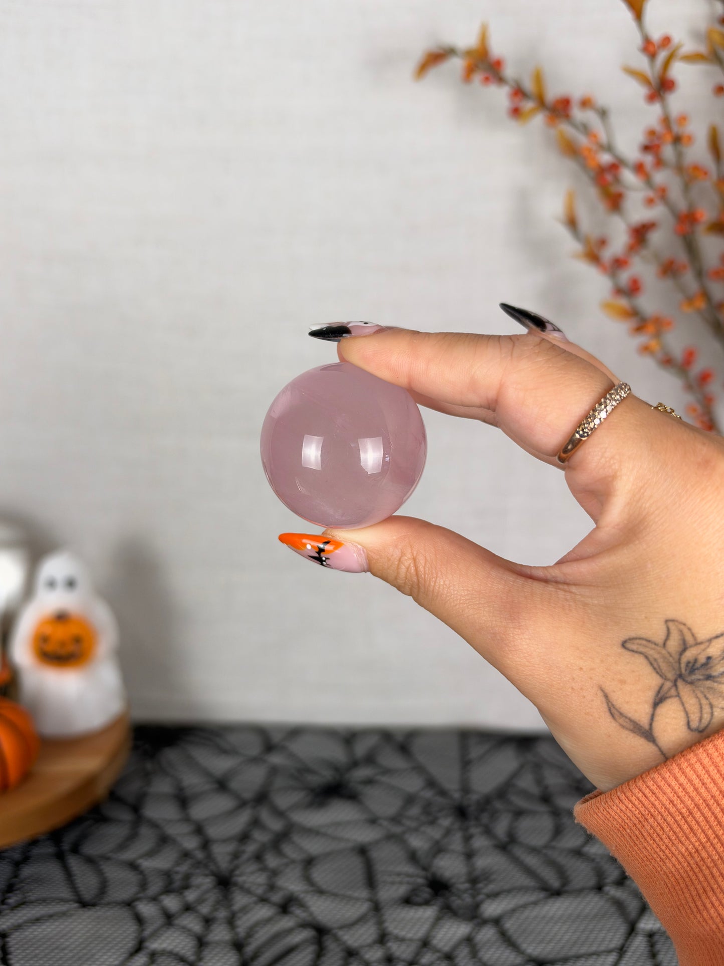 *Juicy Star Rose Quartz Sphere (22H)
