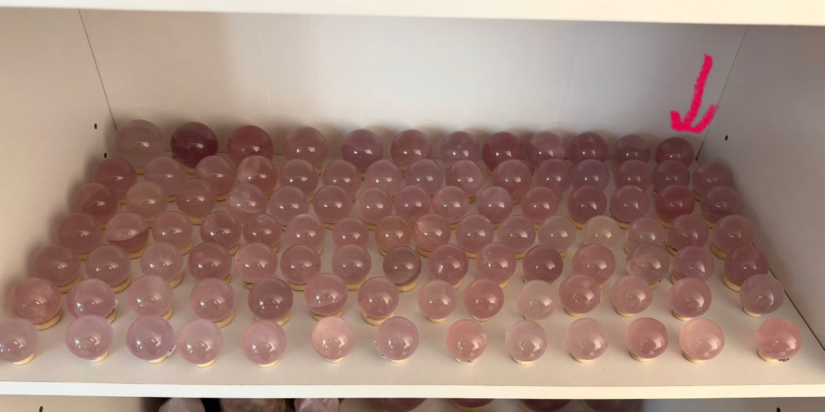 *Juicy Mauve Star Rose Quartz Sphere (18P)