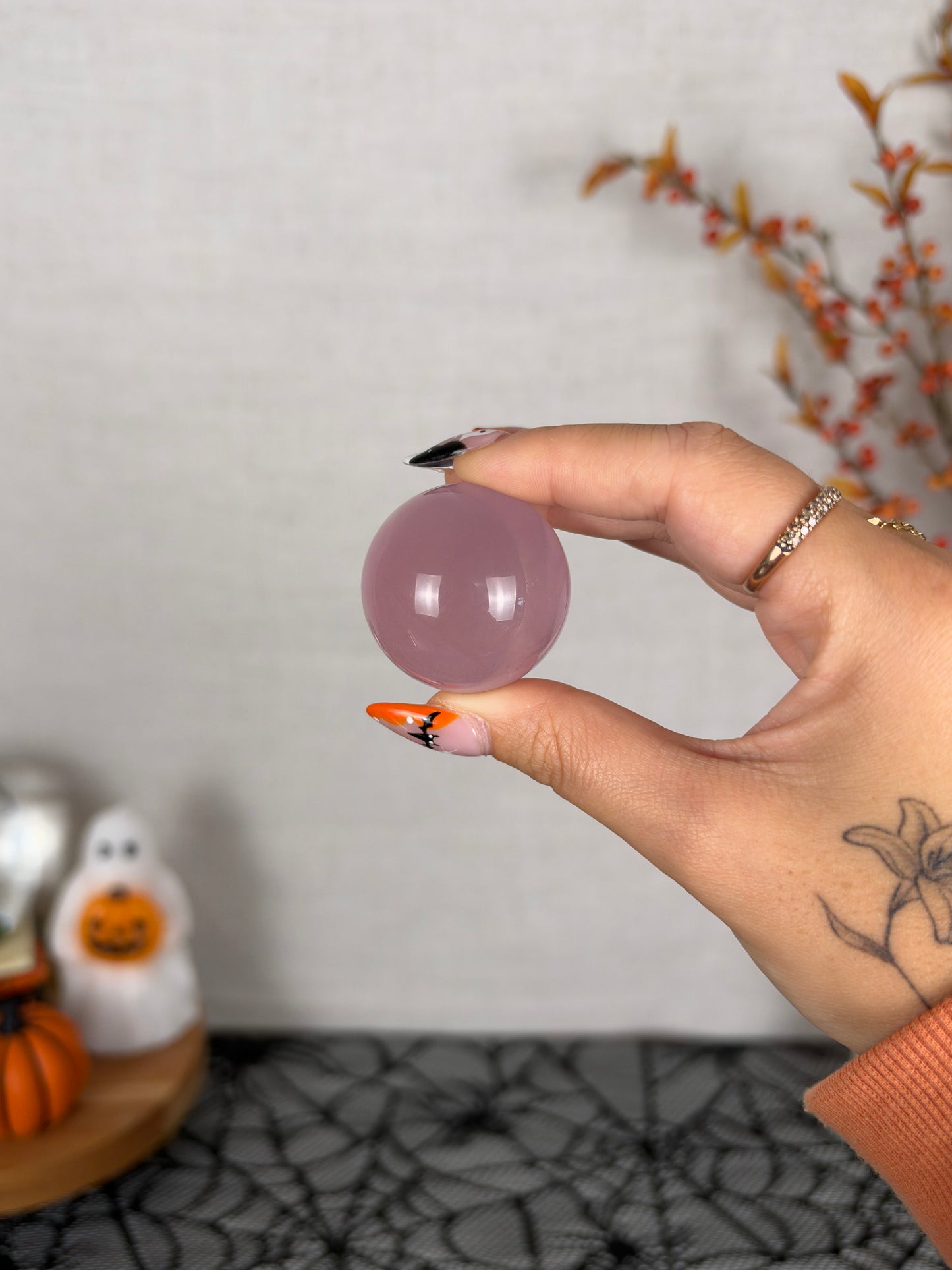 *Juicy Star Rose Quartz Sphere (18F)