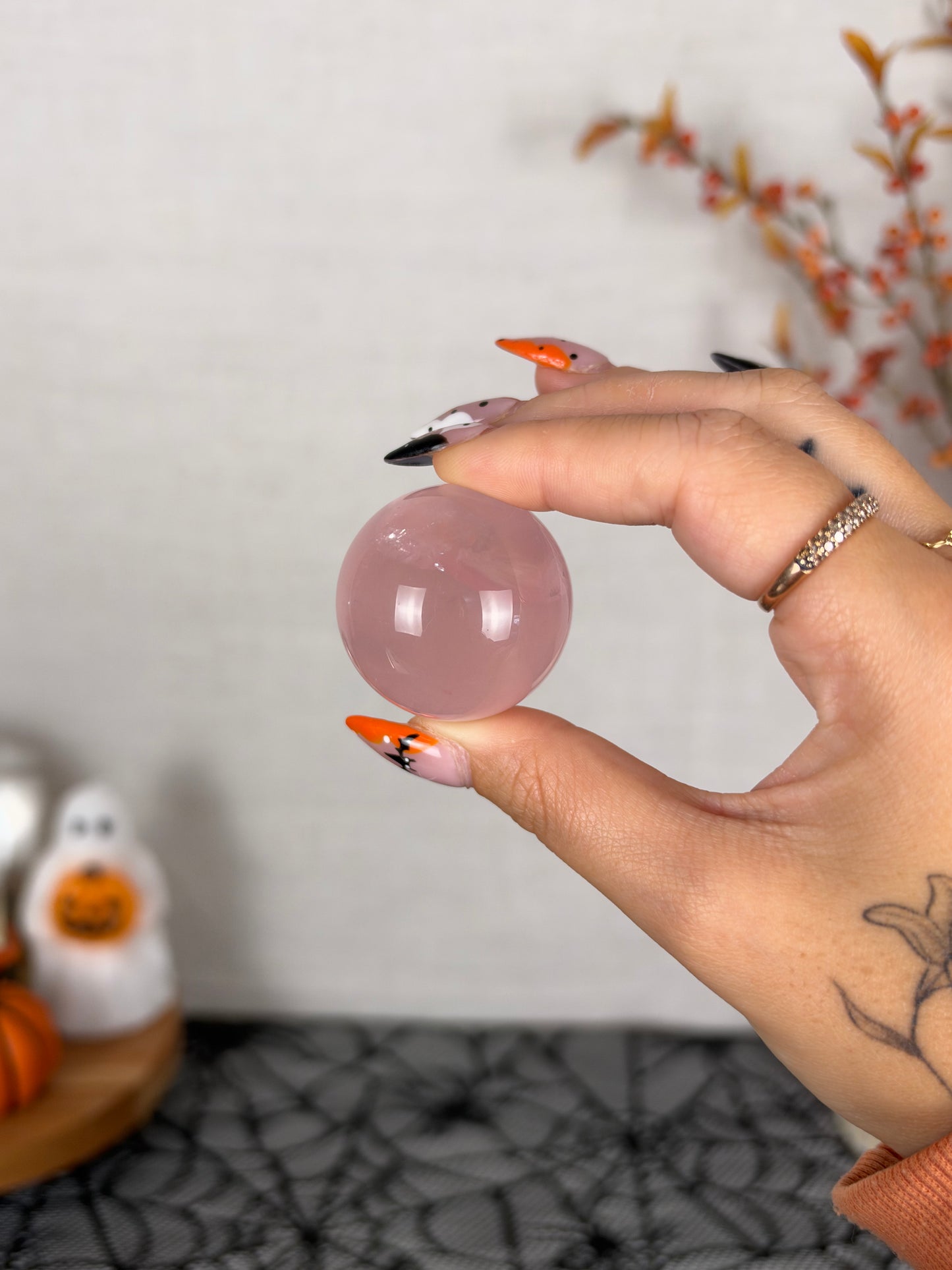 *Juicy Star Rose Quartz Sphere (18C)