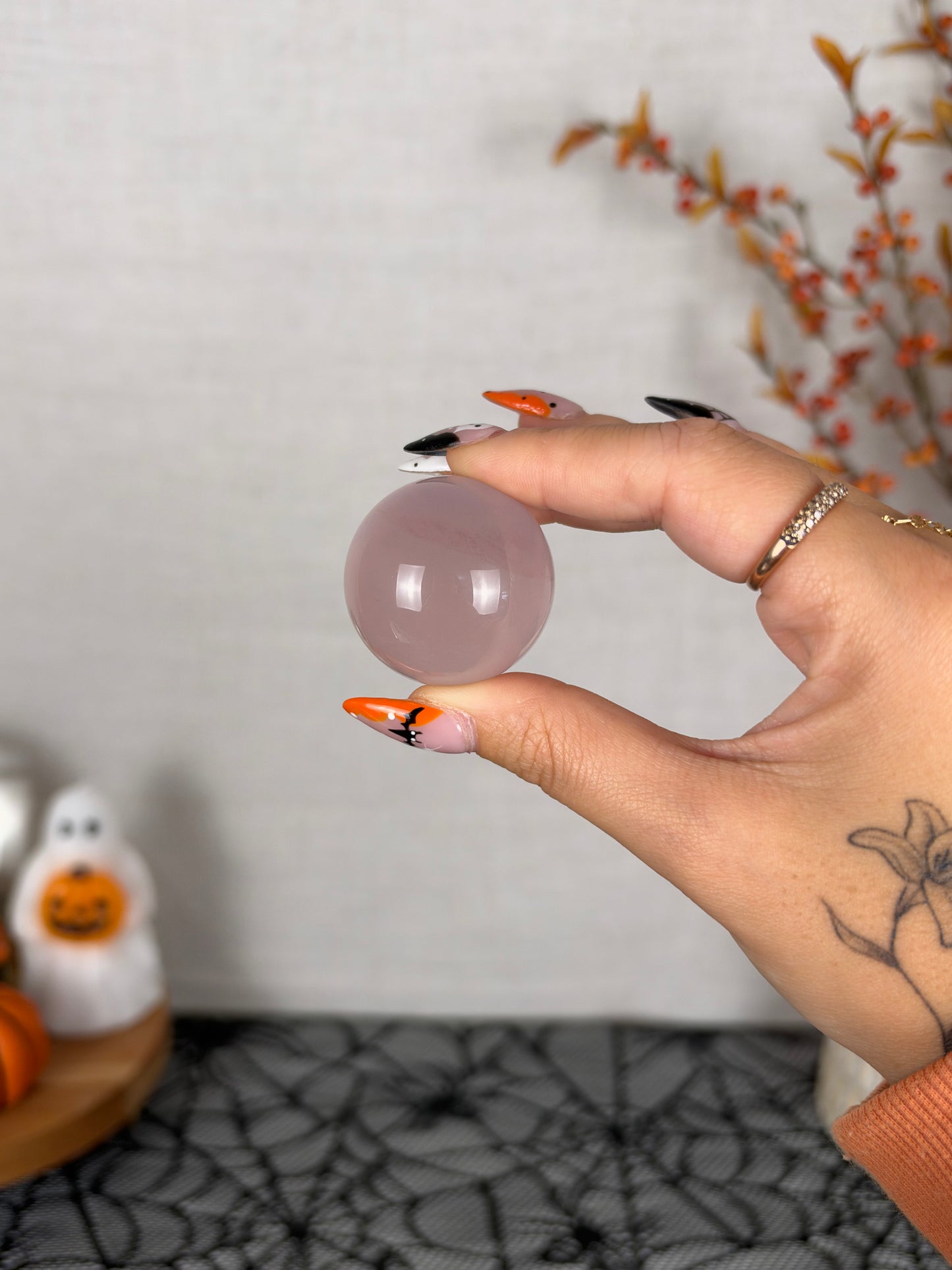*Juicy Light Purple Star Rose Quartz Sphere (18H)