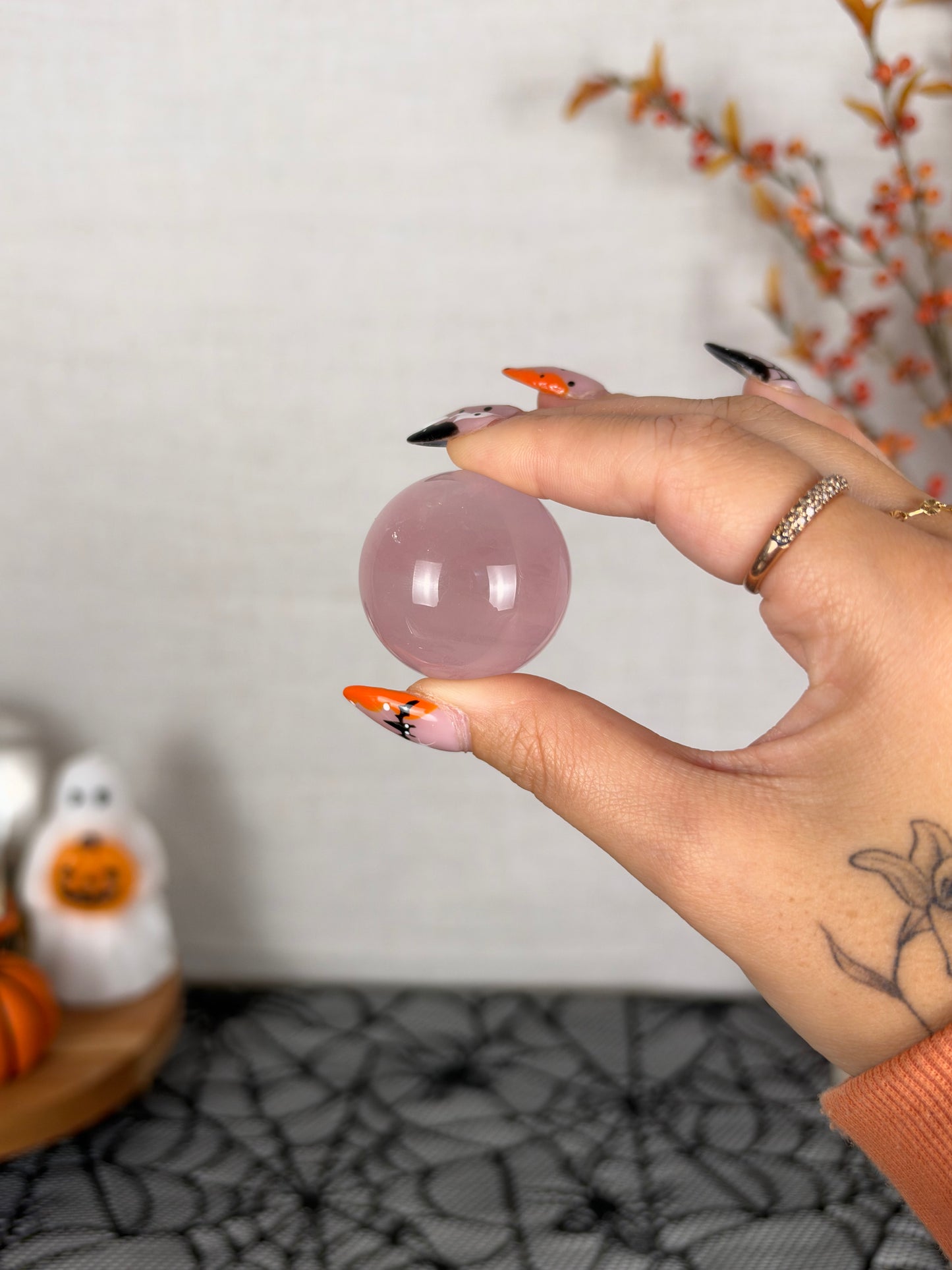 *Juicy Star Rose Quartz Sphere (18E)
