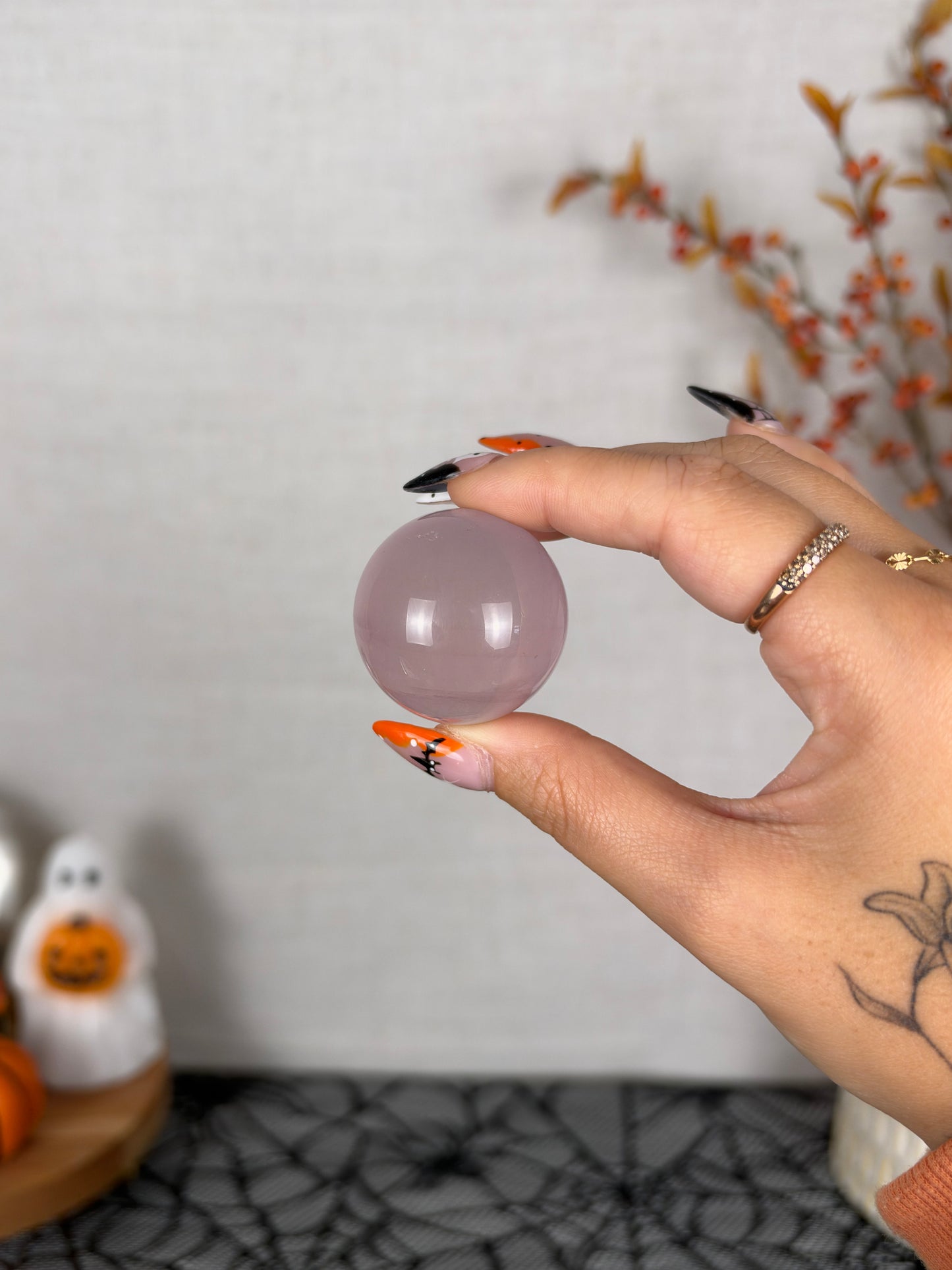*Juicy Lavender Star Rose Quartz Sphere (18L)