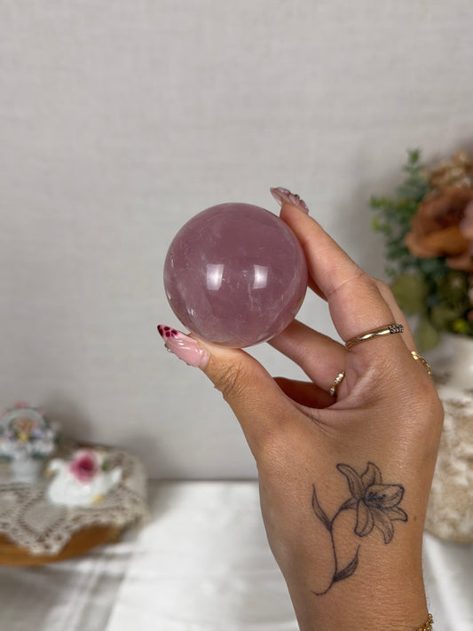 *Star Pink Berry Rose Quartz Sphere 54mm (28E)