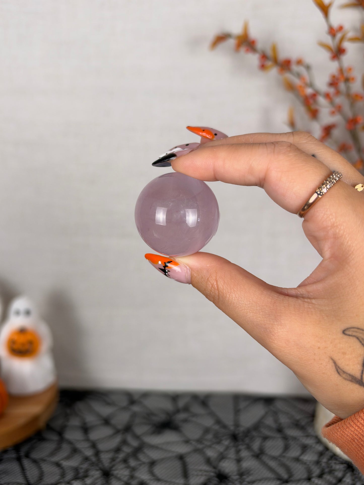 *Juicy Lavender Star Rose Quartz Sphere (15L)