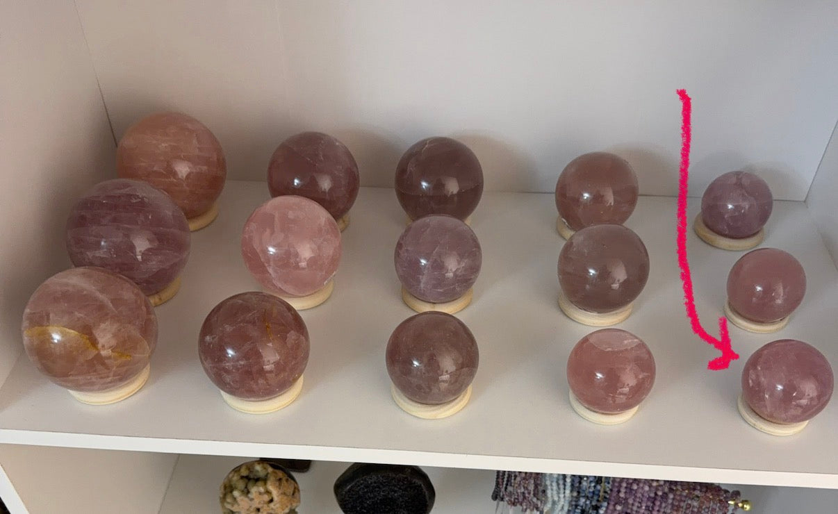 *Star Pink Berry Rose Quartz Sphere 54mm (28E)
