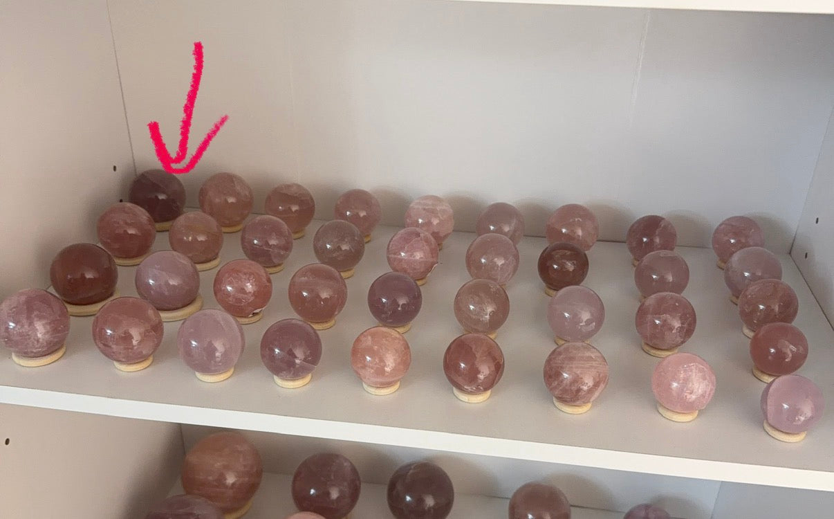 *Star Berry Rose Quartz Sphere (25X)