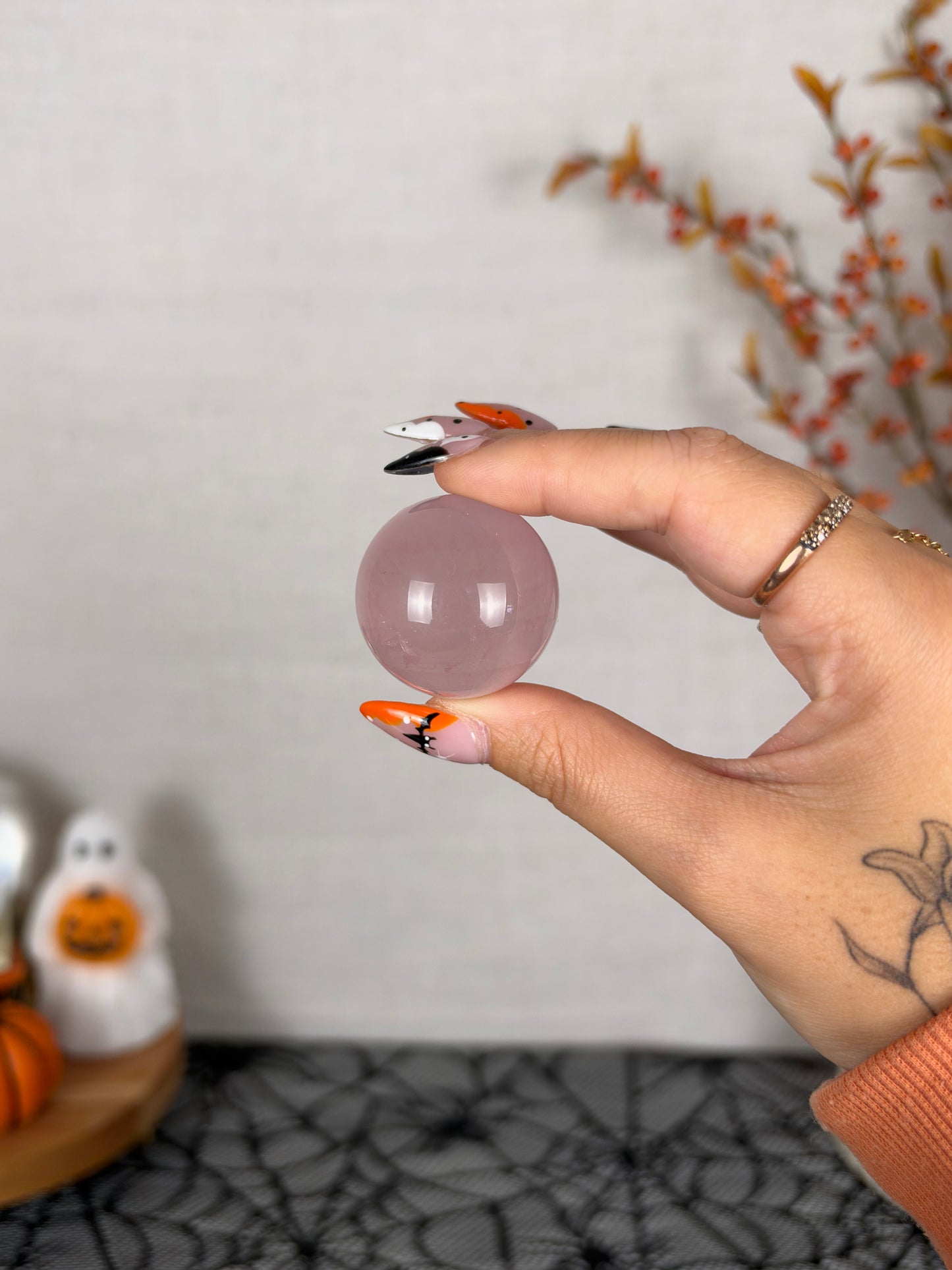 *Juicy Star Rose Quartz Sphere (15E)