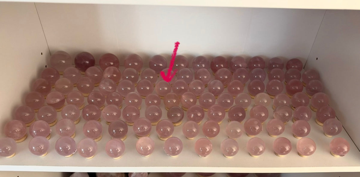 **Juicy Double Star Rose Quartz Sphere (14B)