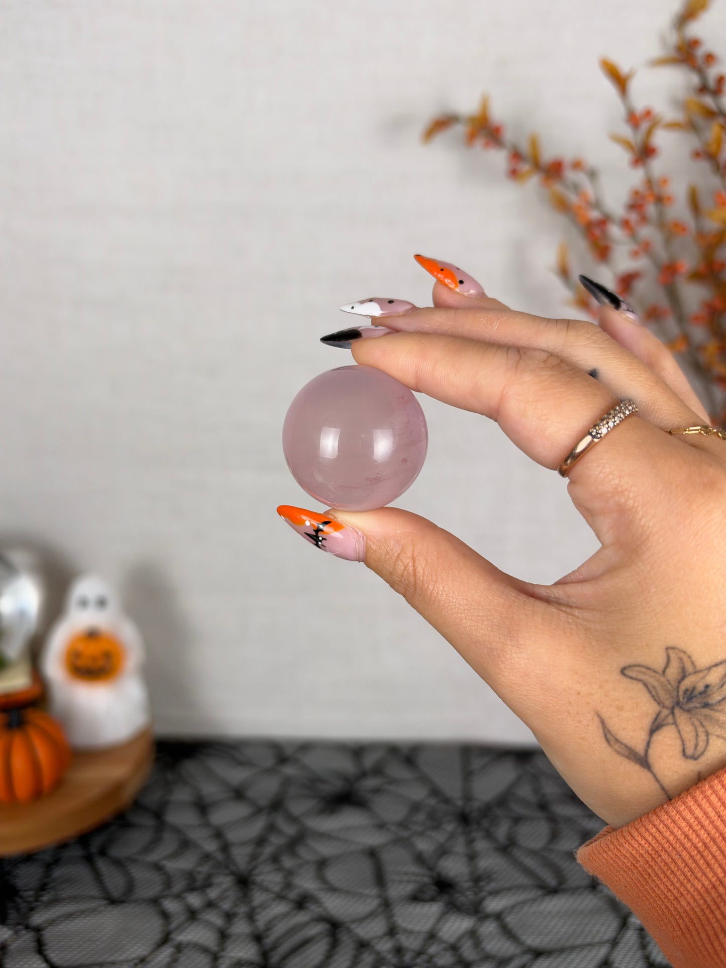 *Juicy Star Rose Quartz Sphere (14F)