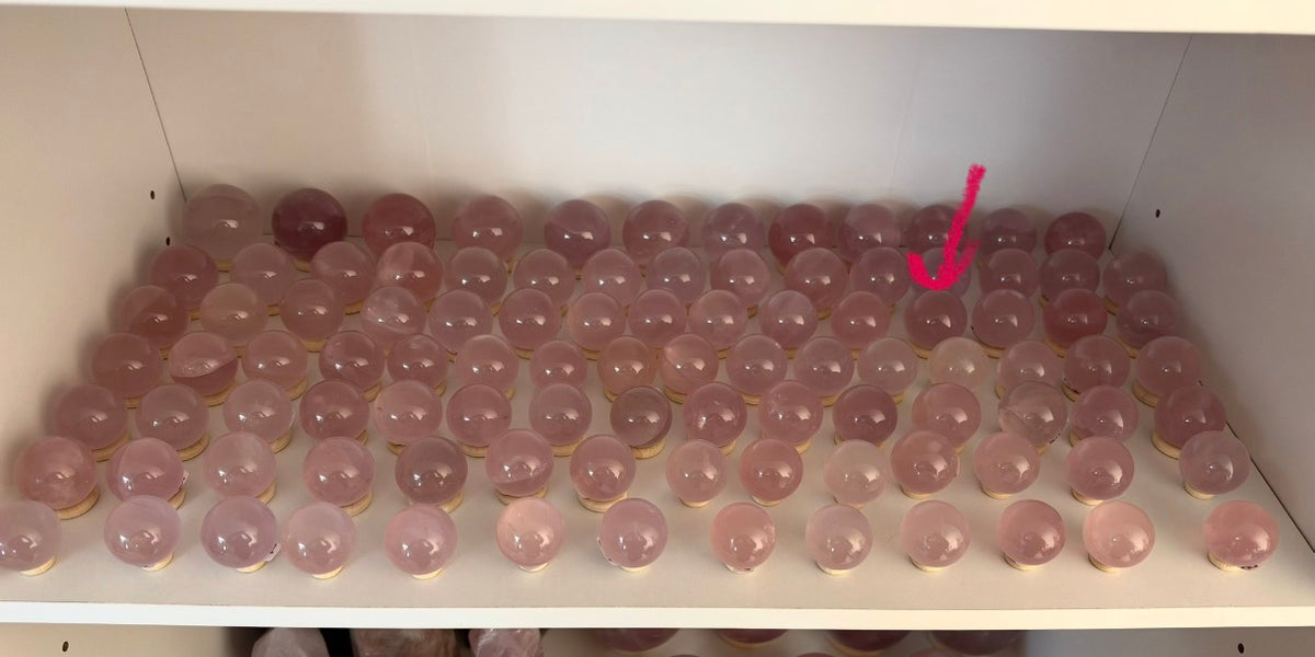 *Juicy Mauve Star Rose Quartz Sphere (14C)