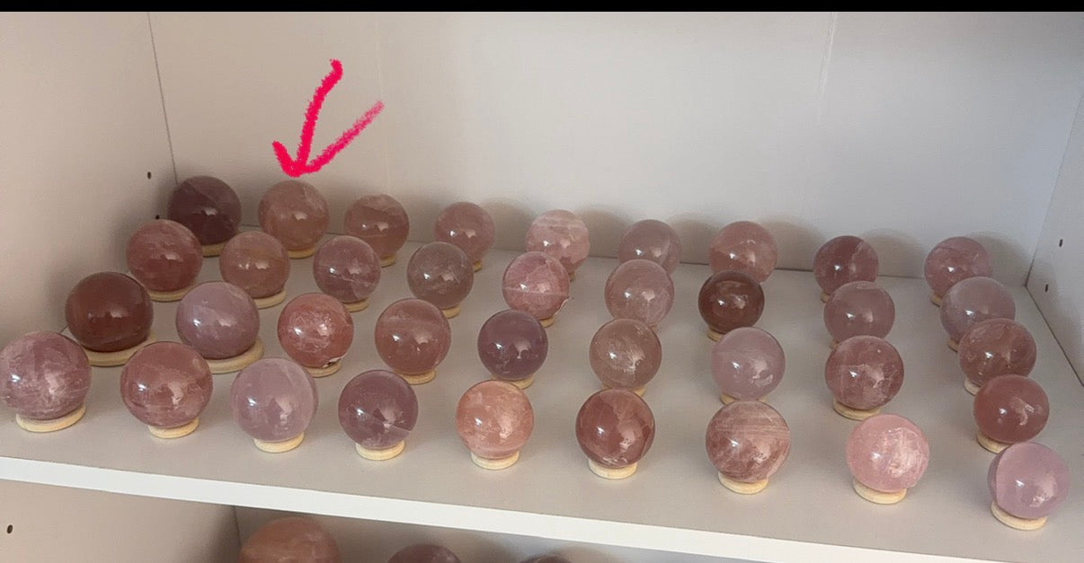 *Star Smoky Rose Quartz Sphere (22)