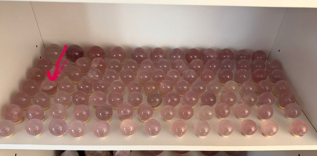 *Juicy Smoky Pink Star Rose Quartz Sphere (14i)