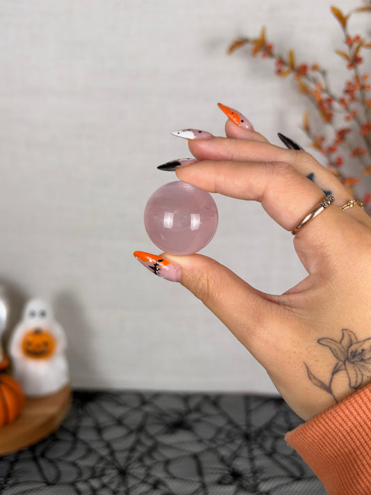 *Juicy Mini Star Rose Quartz Sphere (12V)