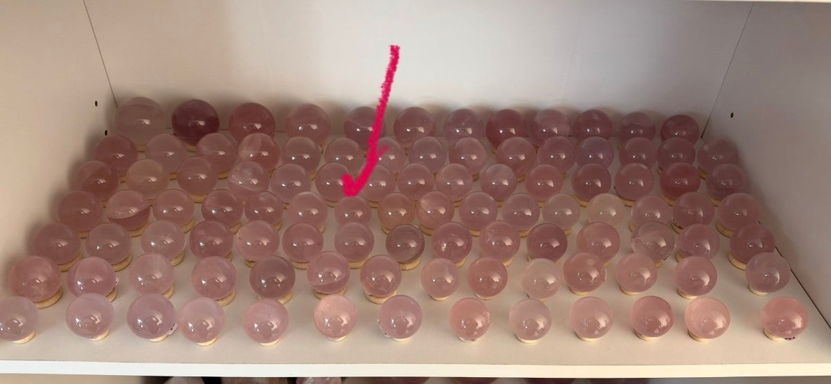 *Juicy Mini Star Rose Quartz Sphere (12C)