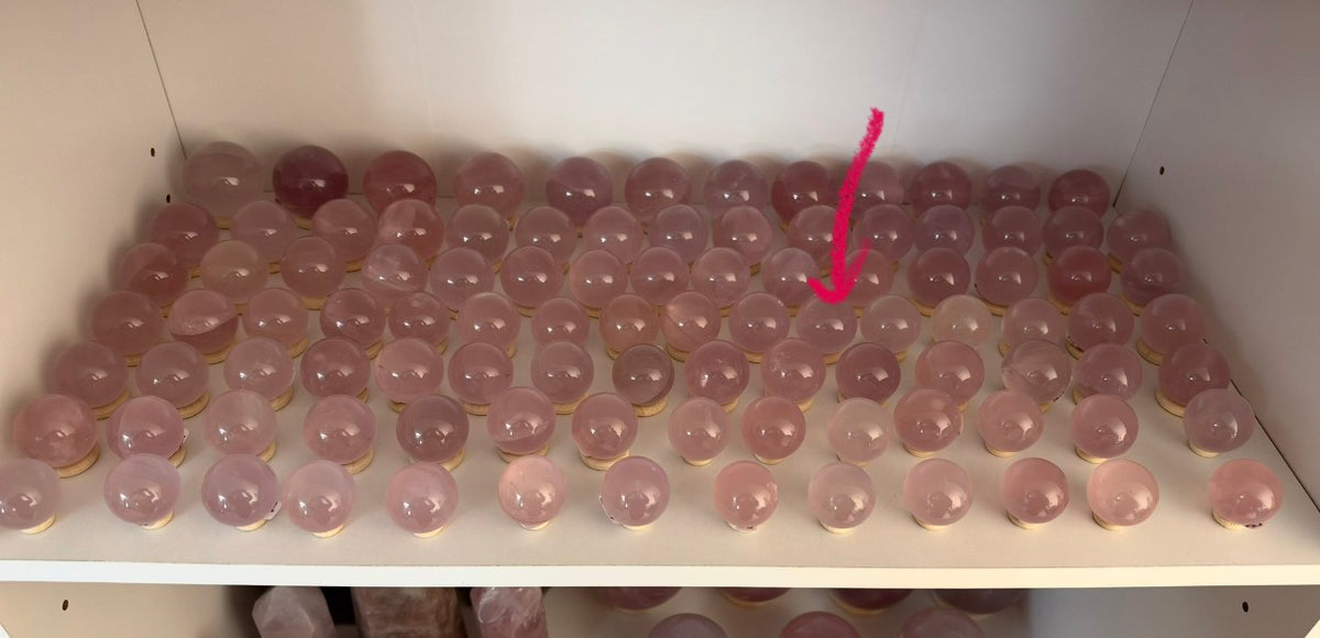*Light Purple Juicy Mini Star Rose Quartz Sphere (12J)