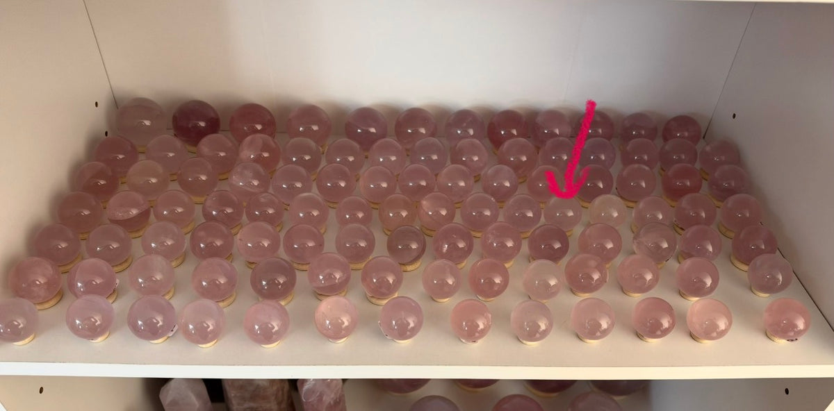 *Light Purple Juicy Mini Star Rose Quartz Sphere (12X)