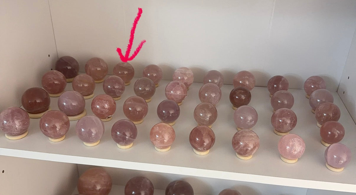 *Star Juicy Rose Quartz Sphere (18A)