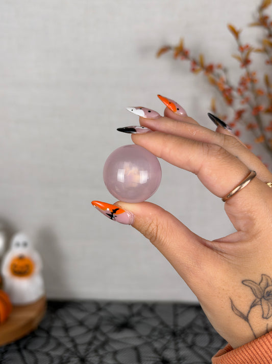 *Extra Juicy Rainbow Mini Star Rose Quartz Sphere (12E)