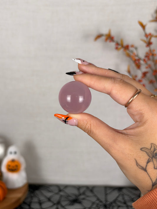 *Juicy Mauve Mini Star Rose Quartz Sphere (12Ai)