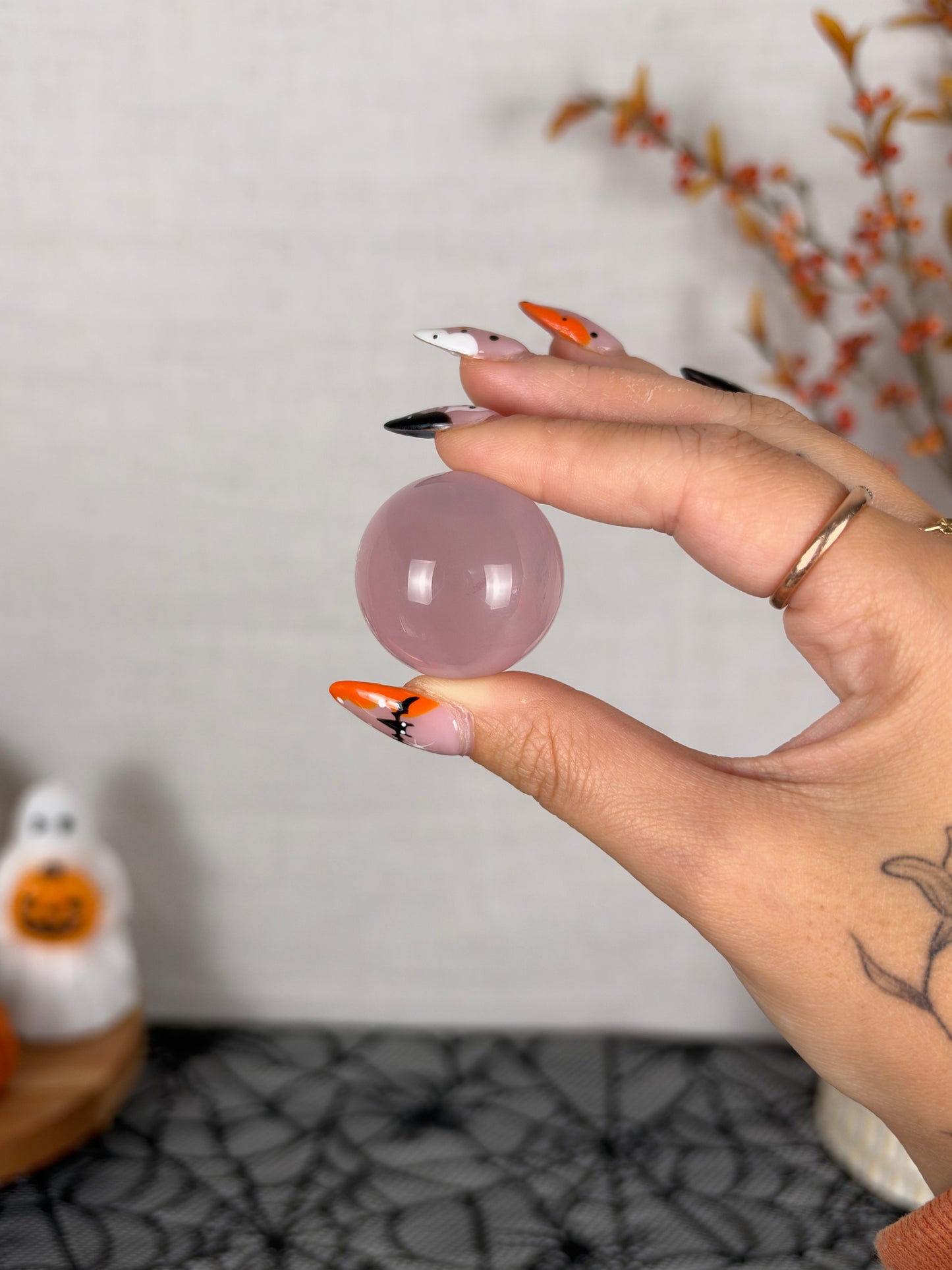 *Extra Juicy Mini Star Rose Quartz Sphere (12B)