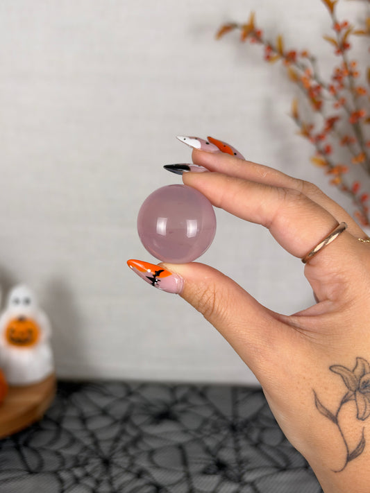 *Extra Juicy Rainbow Mini Star Rose Quartz Sphere (12W)