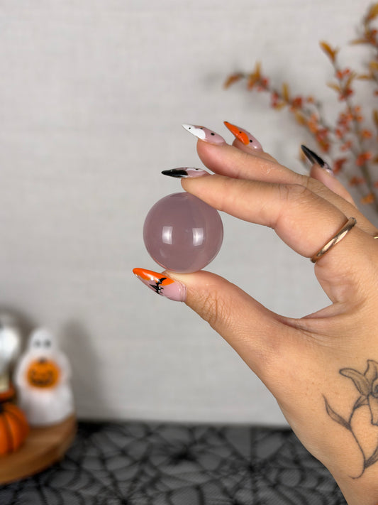 *Extra Juicy Rainbow Purple Mini Star Rose Quartz Sphere (12R)