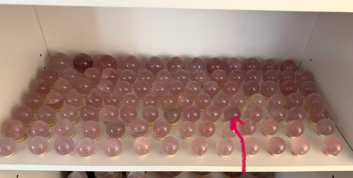 *Extra Juicy Mauve Mini Star Rose Quartz Sphere (12AA)