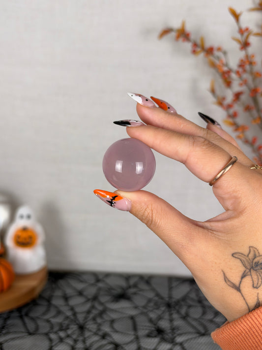 *Extra Juicy Mauve Mini Star Rose Quartz Sphere (12AA)