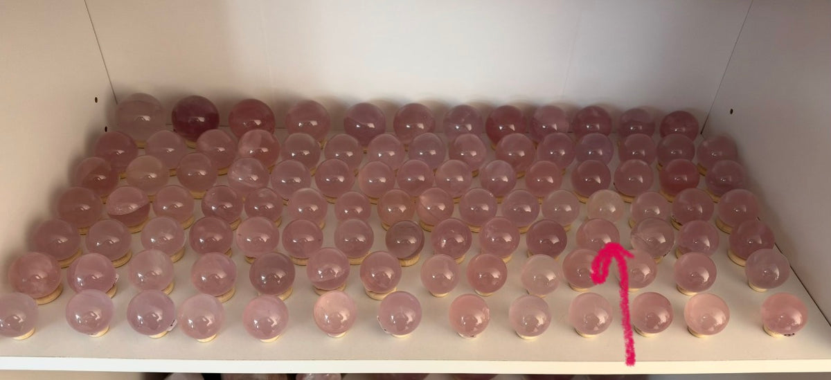 *Extra Juicy Rainbow Mini Star Rose Quartz Sphere (12AD)