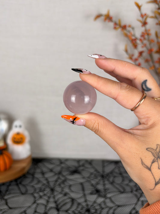 *Extra Juicy Rainbow Mini Star Rose Quartz Sphere (12AF)