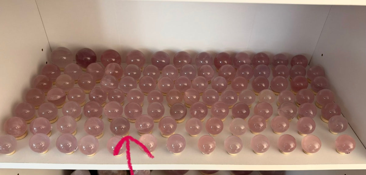 *Extra Juicy Purple Mini Star Rose Quartz Sphere (12L)