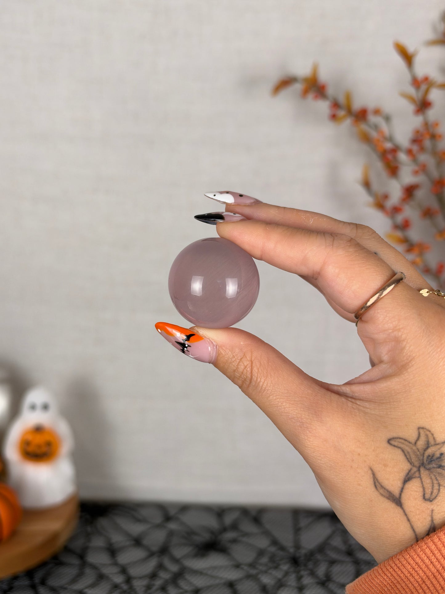 *Extra Juicy Purple Mini Star Rose Quartz Sphere (12L)