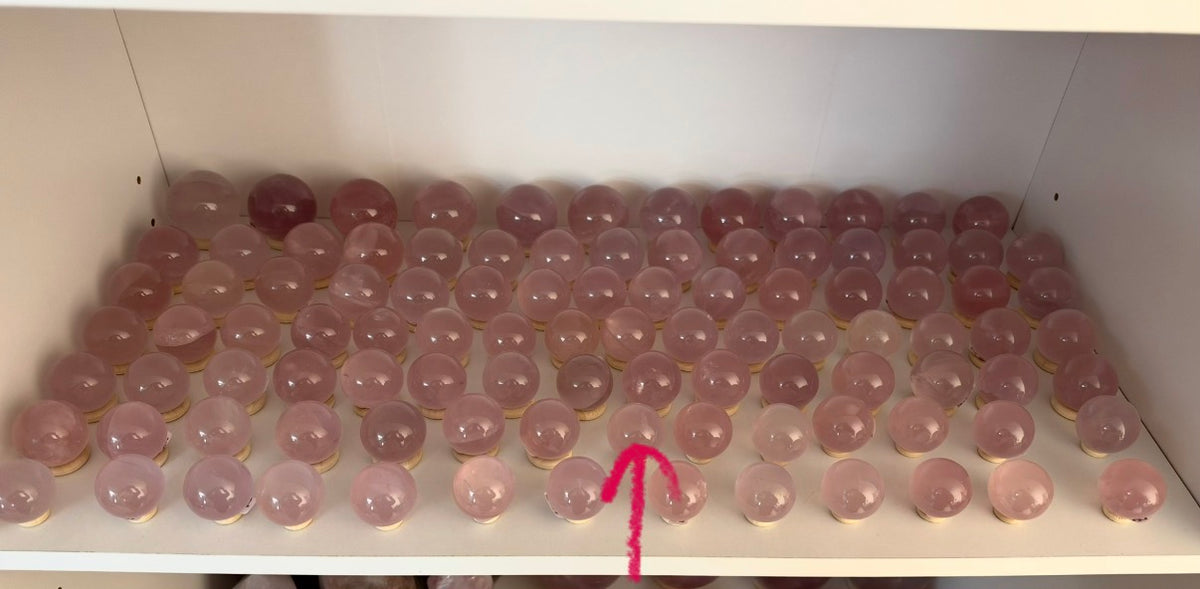 *Extra Juicy Mini Star Rose Quartz Sphere (10B)