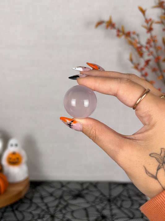 ***Triple Star Icy Extra Juicy Mini Star Rose Quartz Sphere (10W)