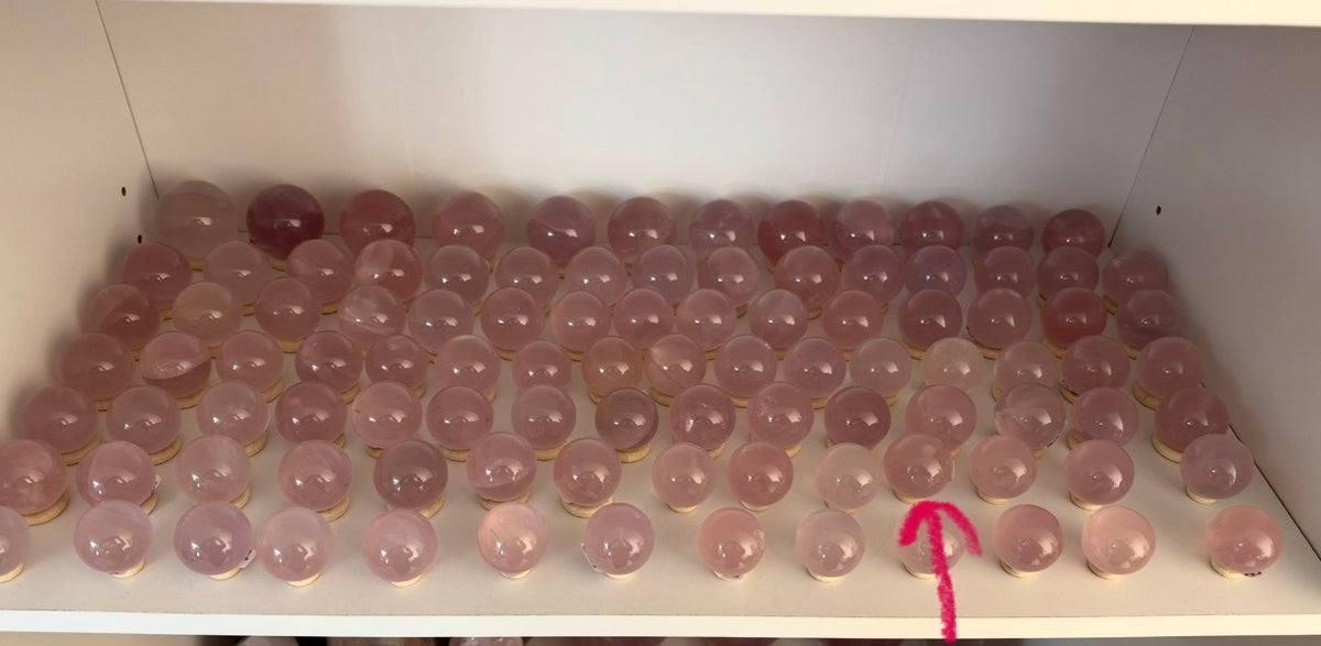 *Extra Juicy Mini Star Rose Quartz Sphere (10F)